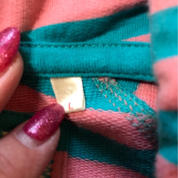 O’Neill pink blue stripe graffiti hoodie Size L - Picture 6 of 12